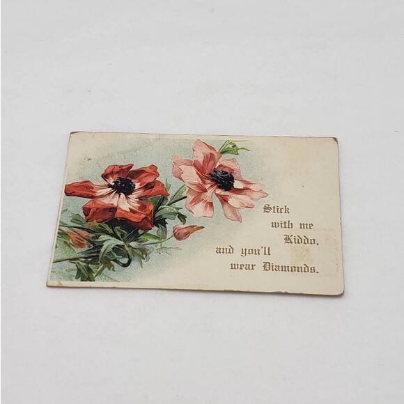 c1900s Stick with me kiddo, and you're wear Diamonds Romance Antique Postcard - Picture 2 of 11